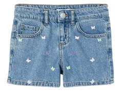 Name It shorts lys blå denim med sommerfugle